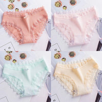 Cotton breathable thin lace briefs