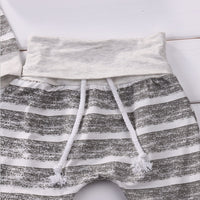 Striped Button Decoration Long-sleeved Children's Suit