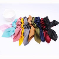 Simple fashion candy solid color rabbit ears head circle