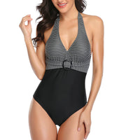 Women's Sexy Striped One-Piece Swimsuit