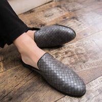Men's Breathable Leather Shoes With Half Support