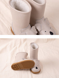 Cartoon Animals Children snow boots Genuine Leather rabbit