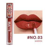 Bohemian Style Lip Lacquer Matte No Stain On Cup Kaleidoscope Lip Gloss Velvet Lipstick