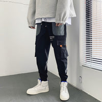 Loose national trendy nine-point sports tie-foot casual overalls