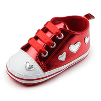 Bright leather love soft bottom toddler shoes