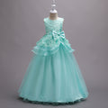 Girls flower long princess dress