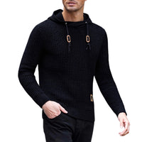Mens Trendy Casual Knitted Pullover Hoodie