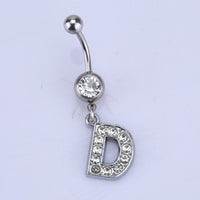 English alphabet hypoallergenic body piercing navel nail