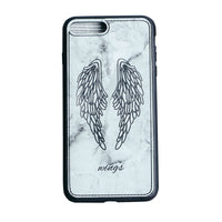 Compatible with Apple , Angel wings marble pattern phone case