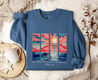 Plus Size Drop-shoulder Sleeve Printed Sweater