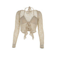 Women's Fashion Casual Flower Lace Long-sleeved Top