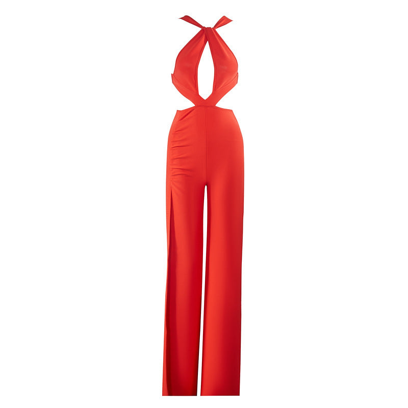 Banquet Party Bandage Jumpsuit Women's High-grade Halter