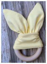 Handmade wooden natural baby teether