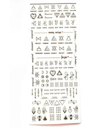 Geometric DIY Art Nail Polish Stickers