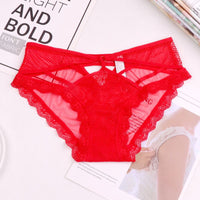 Non-marking Lace Feminine Breathable Strap Mid-Waist Girl Briefs