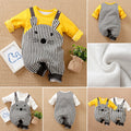 Cartoon Warm Cotton Baby Autumn Jumpsuit
