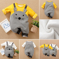 Cartoon Warm Cotton Baby Autumn Jumpsuit