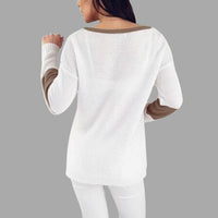Knitted hollow sweater