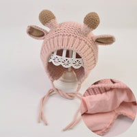 Autumn and winter ear protection baby woolen hat