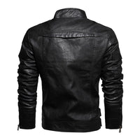 Imitation leather PU retro jacket