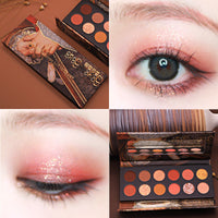 Matte Pearlescent Earth Color Waterproof Eyeshadow Three-dimensional Makeup