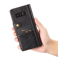 Samsung Note8 crack retro simulation leather flip wallet card Samsung note9 protective cover
