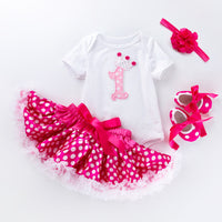 Children's tutu skirt suit high quality cotton short sleeves