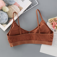 Thread cotton no steel ring bra hollow underwear