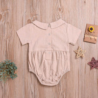 Baby Girl 3 Color Doll Collar Short Sleeve Halter