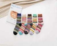 Autumn and Winter Retro National Style Wool Warm Socks