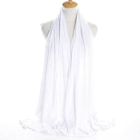 Monochrome mercerized cotton jersey scarf