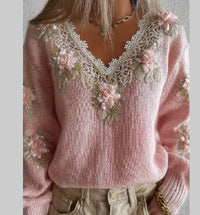Womens Relaxed Cozy Soft Knit Pullover Sweater