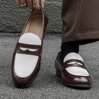 New Stylish All-match Mens Slip-on Casual Leather Shoes