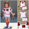 European and American style rose top solid denim shorts