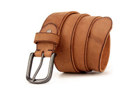 Men's leather pin buckle belt