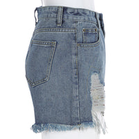 Ripped wide leg shorts