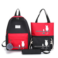 Junior High School Backpack Four-Piece Set