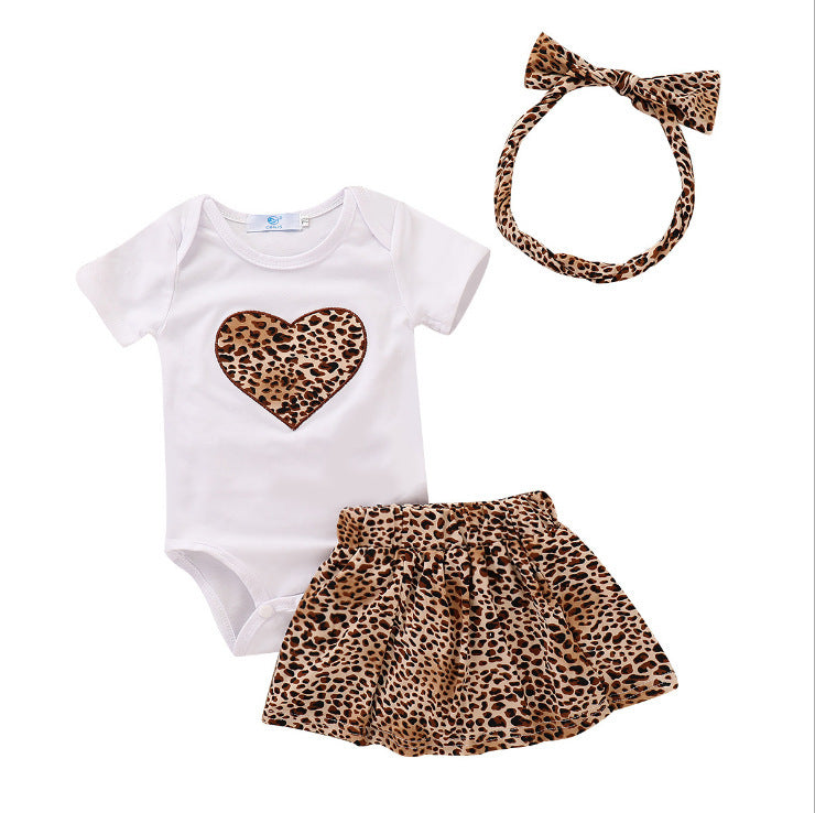 Printed Love Romper Children's clothing