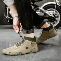 Fleece-lined Handmade Cotton Shoes Men