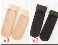 Plus velvet thick snow day warm floor socks autumn and winter in the tube home socks men socks couple socks