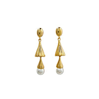 Long Wind Chime Pearl Mosquito Coil Plate Ear Clip