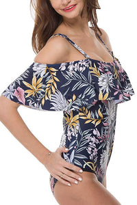 Slim Off Shoulder Women's One-piece Swimsuit