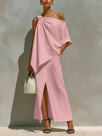 Womens Off-Shoulder Top And Skirt Two-Piece Set