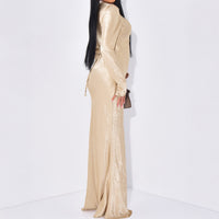 Elegant Sophisticated Half-turtleneck Dress
