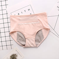 Lady Lace Traceless Briefs Physiological Panties Plus Size Leakproof Belt Pocket Menstrual Panties