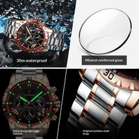 Waterproof Multifunction Sporty Mens Watch