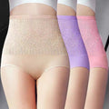 High Waist Abdomen Hip Raise Large Size Cotton Lace Sexy Panties