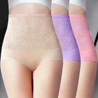 High Waist Abdomen Hip Raise Large Size Cotton Lace Sexy Panties