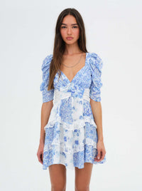 Floral Lace Patchwork Dress Women