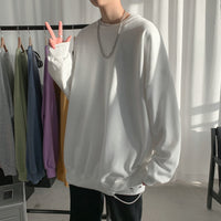 Men's Crew-neck Long-sleeve Undershirt Hoodie